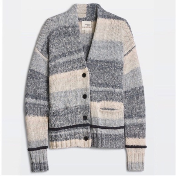 Wilfred Free Hosk Striped Chunky Knit Cardigan - Picture 1 of 5